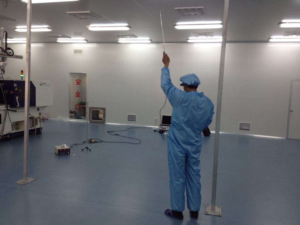 百級電子車間凈化工程現場檢測圖 百級電子車間凈化工程現場檢測圖